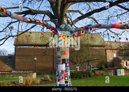 Erinnerung an Baum in Bancroft Gardens im Zentrum von Stratford-upon-Avon Stockfoto