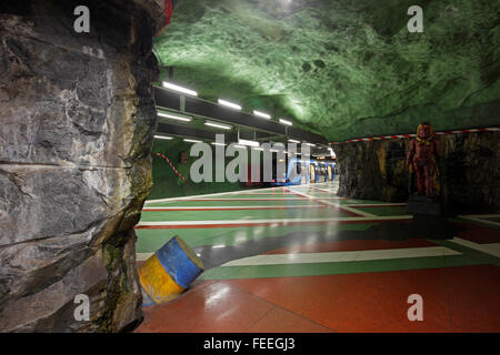 Kungstradgarden u-Bahnstation in Stockholm, Schweden Stockfoto