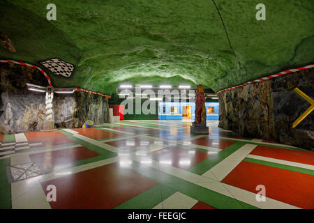 Kungstradgarden u-Bahnstation in Stockholm, Schweden Stockfoto