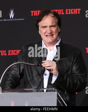 Quentin Tarantinos Hand- und Fußabdruck Zeremonie mit: Quentin Tarantino Where: Hollywood, Kalifornien, Vereinigte Staaten, wann: 6. Januar 2016 Stockfoto