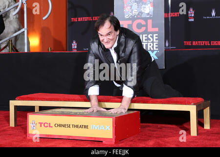 Quentin Tarantinos Hand- und Fußabdruck Zeremonie mit: Quentin Tarantino Where: Hollywood, Kalifornien, Vereinigte Staaten, wann: 6. Januar 2016 Stockfoto