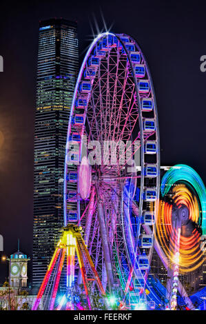 Kirmes und Karneval in Central Hongkong, China. Stockfoto