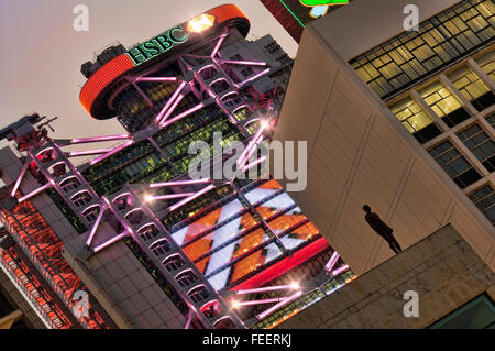 Antony Gormley Skulpturen in Central, Hongkong, China. Stockfoto