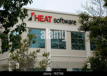 Ein Logo Zeichen außerhalb der Hauptsitz der Heat Software in Milpitas, Kalifornien am 23. Januar 2016. Stockfoto