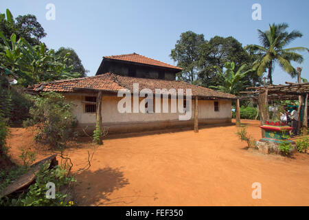 Ein typisches Dorf Haus, Dorf, deria dandeli Tiger Reserve, Karnataka Stockfoto