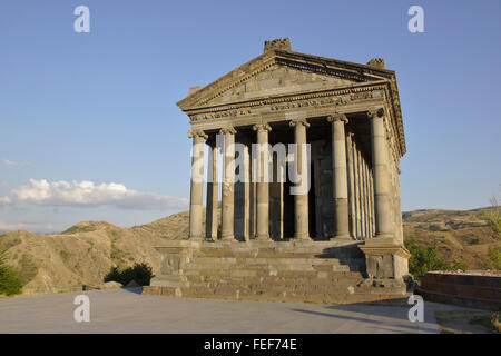 Hellenistische Tempel im Abendlicht Garni, Armenien, Stockfoto