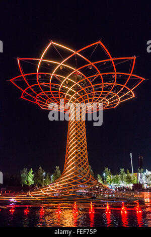 Baum des Lebens auf der Expo in Mailand Italien Stockfoto