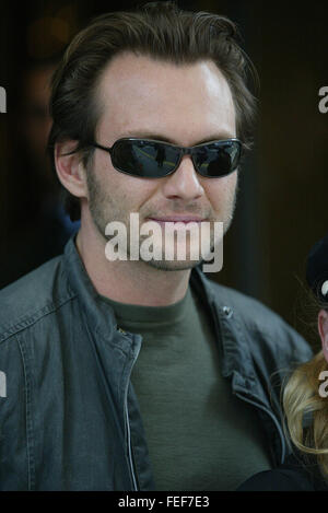 Christian Slater in Covent Garden in London während seines Aufenthalts Christian Slater abgebildet Stockfoto