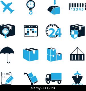 Versand und Lieferung Symbole Stock Vektor