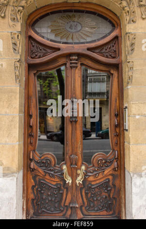 Tür, Urbieta Kalea, San Sebastian, Donostia, Spanien Stockfoto