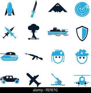 Militär und Krieg Symbole Stock Vektor