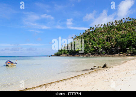 einen schönen Blick auf den Strand hatte Salat Koh Phangan Thailand Stockfoto