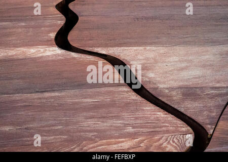 Abstrakte Kauru Baum aus Holz tektonischen Platten auf der Expo in Mailand Italien Stockfoto