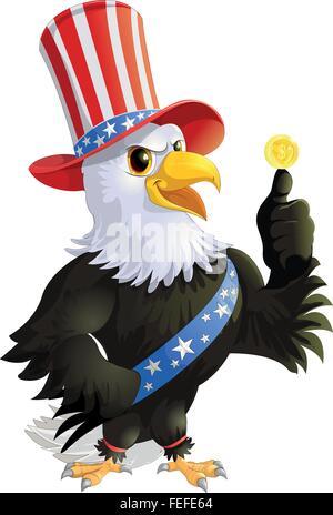 schöne Adler auf dem Präsidenten-Tag Stock Vektor