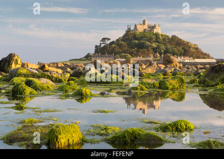 Abend in St. Michaels Mount klar zu beruhigen Stockfoto