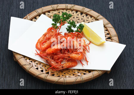 frittierte Süßwasser Garnelen, Kawaebi keine Karaage, japanisches Essen Stockfoto