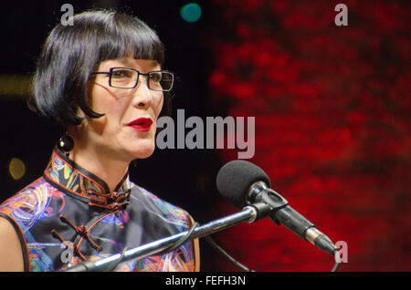 Sydney, Australien 6. Februar 2016: offizielle Auftaktveranstaltung der Stadt von Sydney Chinese New Year Dawes Zeitpunkt stattfand.    Chinese New Year-Veranstaltungen wird in ganz Sydney vom 6. bis zum 21. Februar stattfinden. Abgebildet ist Claudia Chan Shaw Credit: Mjmediabox/Alamy Live-Nachrichten Stockfoto