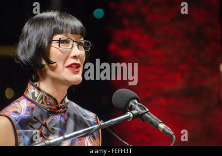 Sydney, Australien 6. Februar 2016: offizielle Auftaktveranstaltung der Stadt von Sydney Chinese New Year Dawes Zeitpunkt stattfand.    Chinese New Year-Veranstaltungen wird in ganz Sydney vom 6. bis zum 21. Februar stattfinden. Abgebildet ist Claudia Chan Shaw Credit: Mjmediabox/Alamy Live-Nachrichten Stockfoto