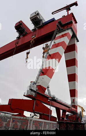 Werft Chantiers de l'Atantique, STX, Saint-Nazaire, Loire-Atlantique, Pays de Loire, Frankreich Stockfoto