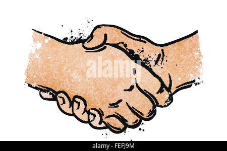 Handshake. Vektor-illustration Stock Vektor