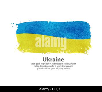 Flagge der Ukraine. Vektor-illustration Stock Vektor