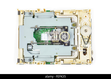 Computer CD-ROM-Laufwerk zerlegt, weiße isoliert 02 Stockfoto