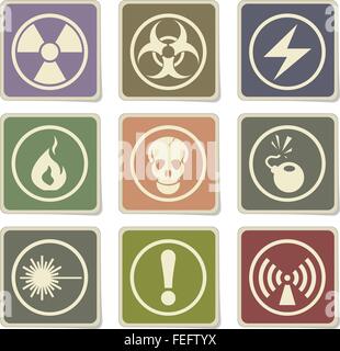 Gefahr Icons set Stock Vektor