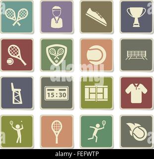 Tennis einfach Symbole Stock Vektor