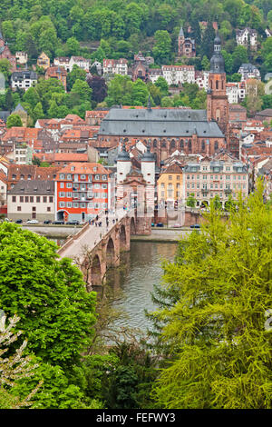 Heidelberg Altstadt im Frühling, Deutschland Stockfoto