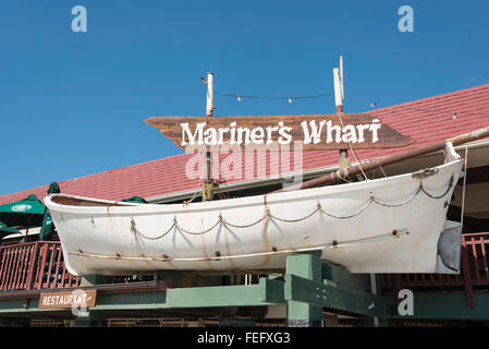 Mariner es Wharf Fisch Markt, Hout Bay, Kap-Halbinsel, Gemeinde in Kapstadt, Westkap-Provinz, Südafrika Stockfoto