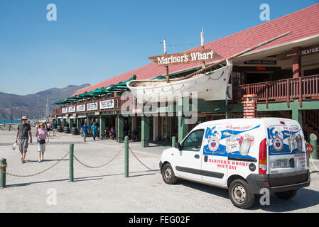 Mariner es Wharf Fisch Markt, Hout Bay, Kap-Halbinsel, Gemeinde in Kapstadt, Westkap-Provinz, Republik Südafrika Stockfoto