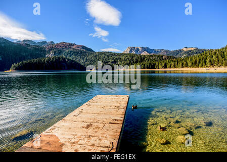 Panorama des Schwarzsees (Crno Jezero), Durmitor, Montenegro Stockfoto