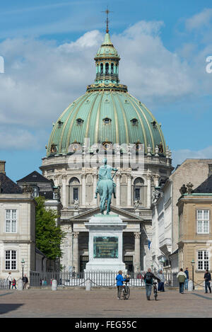 Frederiks (Marmor-)Kirche vom Schloss Amalienborg, Kopenhagen (Kobenhavn), Königreich Dänemark Stockfoto