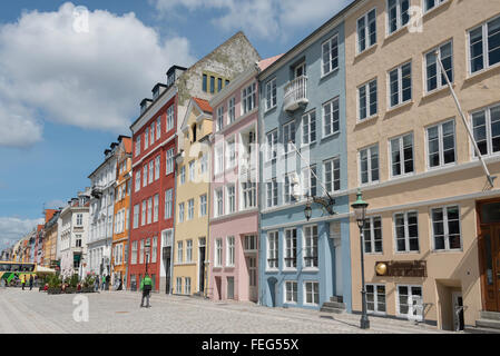 Bunte Häuser, Nyhavn, Kopenhagen (Kobenhavn), Königreich Dänemark Stockfoto