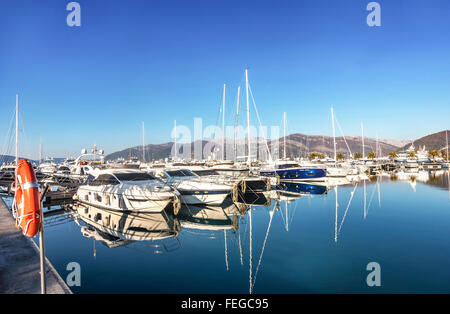 Porto Montenegro in Stadt Tivat, Montenegro Stockfoto