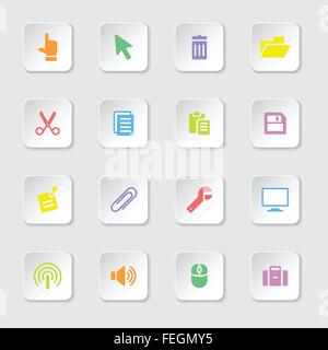 [EPS10] bunte Web Icon set 3 Stock Vektor
