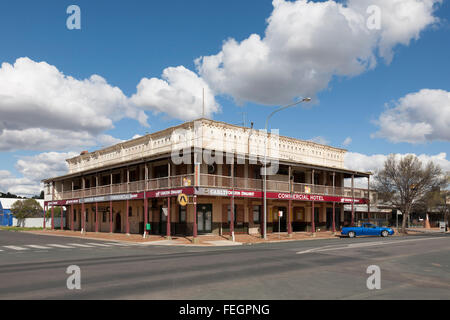 Kommerzielle Hotel 197 Lachlan St, Heu NSW 2711.Hay das Regionalzentrum für die Riverina Bezirk von New South Wales Australia Stockfoto