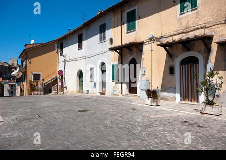 Torrita Tiberina, Piazza Borgo Regina Margherita, Latium, Italien Stockfoto