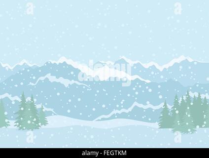 Landschaft, Berge, nahtlose Stock Vektor