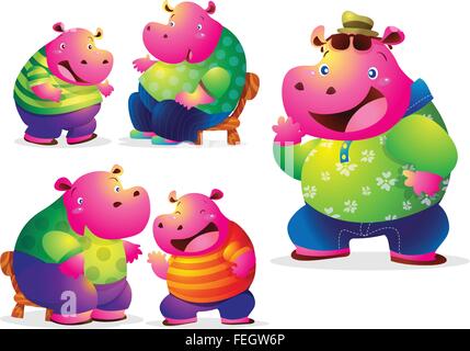 vektor niedlich Cartoon Charakter Element Illustration Stock Vektor
