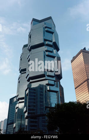 Lippo Centre, Glas Architektur Hochhaus Wolkenkratzer Hong Kong central Stockfoto