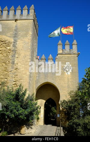 Castillo de Almodóvar del Río eine Burg muslimischer Herkunft in der Stadt Almodóvar del Río, Córdoba, Spanien Stockfoto