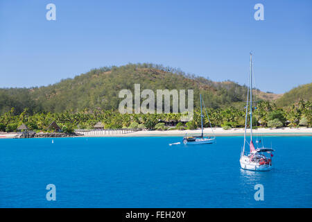 Likuliku Lagoon Resort, Malolo Island Mamanuca Inseln, Fidschi Stockfoto