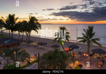 Smugglers Cove bei Sonnenuntergang, New Town Beach, Nadi, Viti Levu, Fidschi Stockfoto