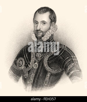 Walter Devereux, 1. Earl of Essex, 1541-1576, ein englischer Adeliger und general Stockfoto