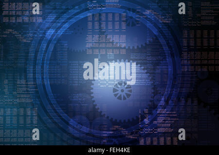 Zusammenfassung Hintergrund mit Zahnrädern Stockfoto