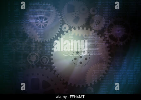 Zusammenfassung Hintergrund mit Zahnrädern Stockfoto