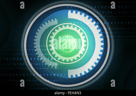 Zusammenfassung Hintergrund mit Zahnrädern Stockfoto