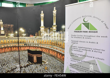 Finsbury Park-Moschee, London, UK. 7. Februar 2016. Finsbury Park-Moschee. Die zweite jährliche besuchen meine Moschee Tag: Stockfoto