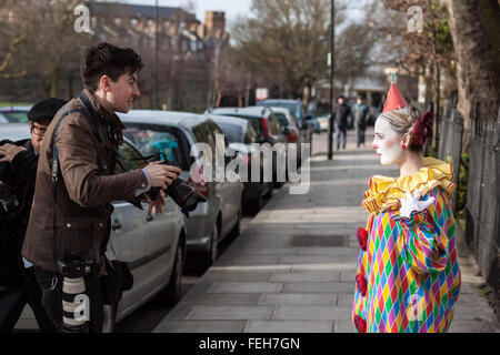 London, UK. 7. Februar 2016.  70. Jahresbericht Joseph Grimaldi Clowns International Church Service Credit: Guy Corbishley/Alamy Live-Nachrichten Stockfoto